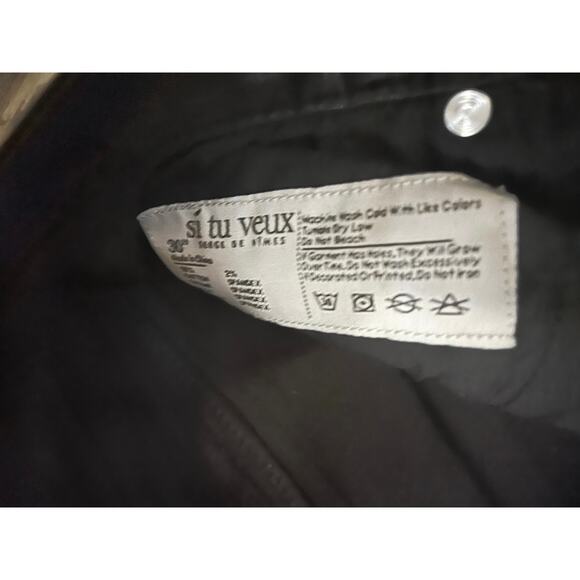 Si Tu Veux Gordon Jean Black Wax Size 30 - Picture 3 of 4